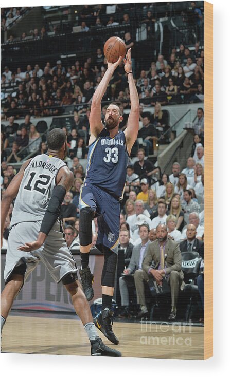 Marc Gasol Wood Print featuring the photograph Marc Gasol #1 by Mark Sobhani