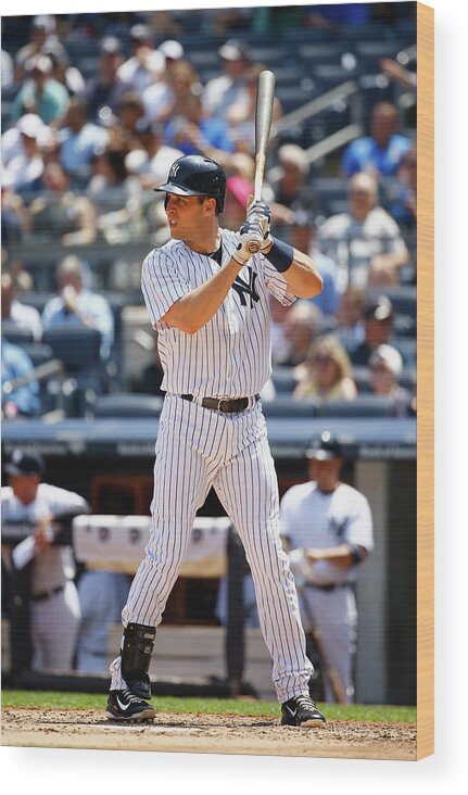 People Wood Print featuring the photograph Mark Teixeira by Al Bello