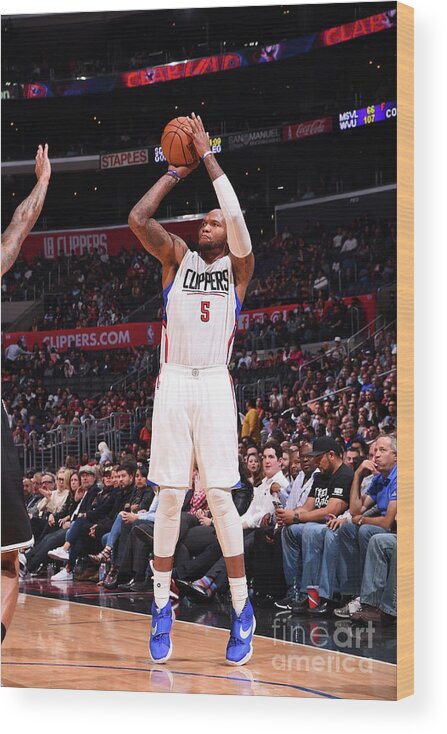 Marreese Speights Wood Print featuring the photograph Marreese Speights #1 by Andrew D. Bernstein