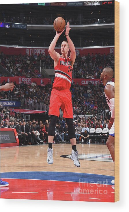 Mason Plumlee Wood Print featuring the photograph Mason Plumlee by Andrew D. Bernstein