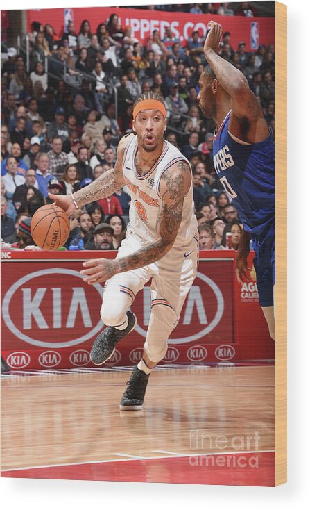 Michael Beasley Wood Print featuring the photograph Michael Beasley by Andrew D. Bernstein