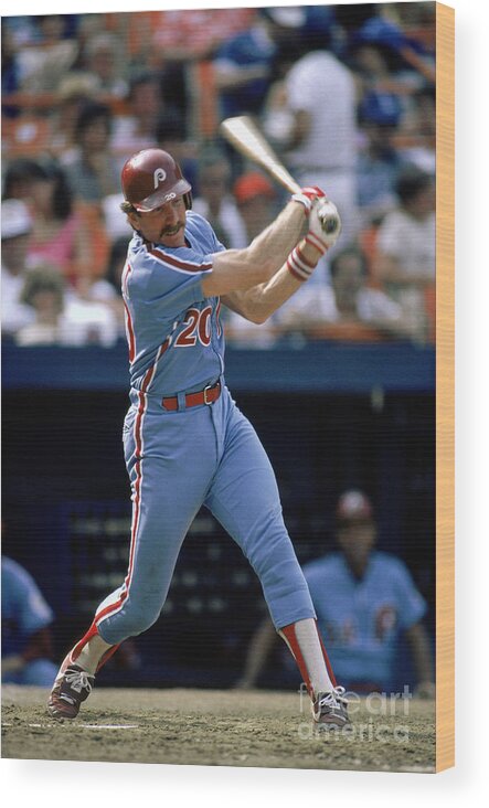 Mike Schmidt Wood Print featuring the photograph Mike York by Mlb Photos