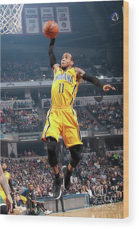 Nba Pro Basketball Wood Print featuring the photograph Monta Ellis by Ron Hoskins