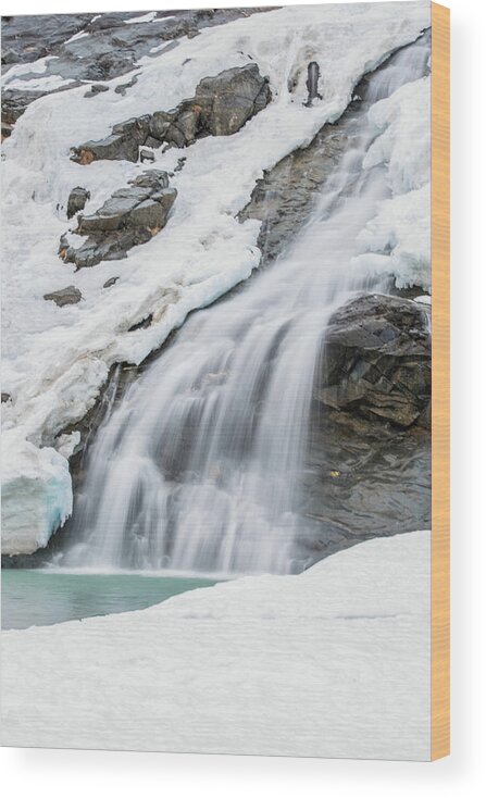 Water Fall Wood Print featuring the photograph Nugget Falls #1 by David Kirby