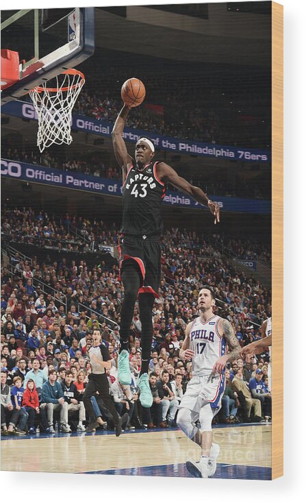 Pascal Siakam Wood Print featuring the photograph Pascal Siakam #1 by David Dow