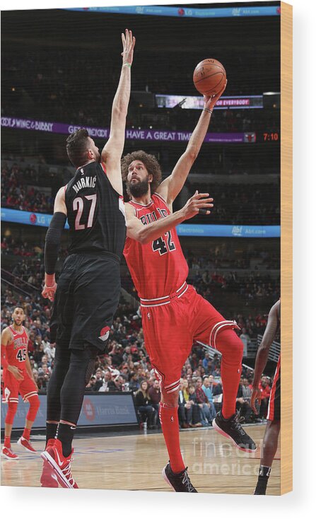 Robin Lopez Wood Print featuring the photograph Robin Lopez by Gary Dineen