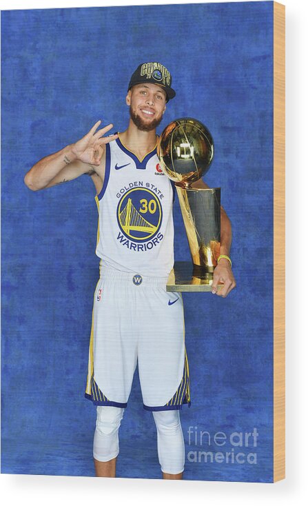 Stephen Curry Wood Print featuring the photograph Stephen Curry by Jesse D. Garrabrant