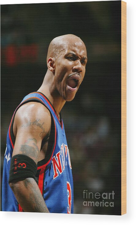 Nba Pro Basketball Wood Print featuring the photograph Stephon Marbury by Jesse D. Garrabrant