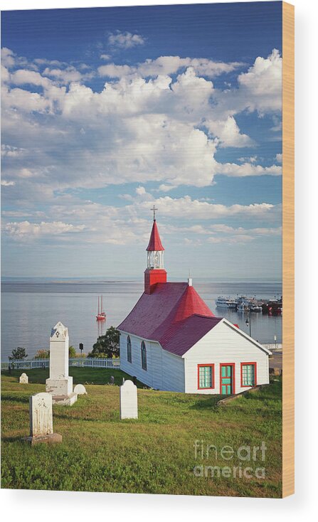 America Wood Print featuring the photograph Tadoussac Chapel #1 by Jane Rix