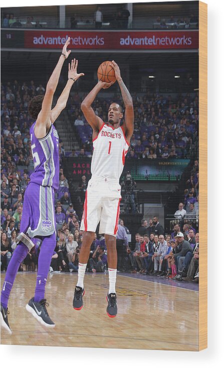 Trevor Ariza Wood Print featuring the photograph Trevor Ariza by Rocky Widner