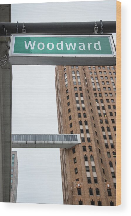 Detroit Wood Print featuring the photograph Woodward Ave Detroit #1 by John McGraw