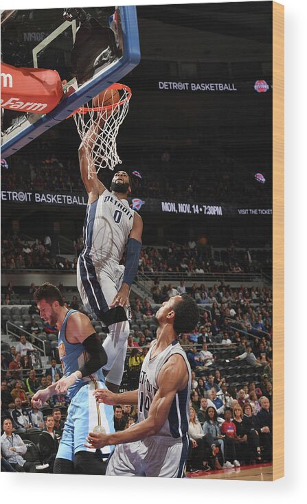 Andre Drummond Wood Print featuring the photograph Andre Drummond #10 by Chris Schwegler