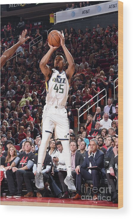 Donovan Mitchell Wood Print featuring the photograph Donovan Mitchell by Andrew D. Bernstein