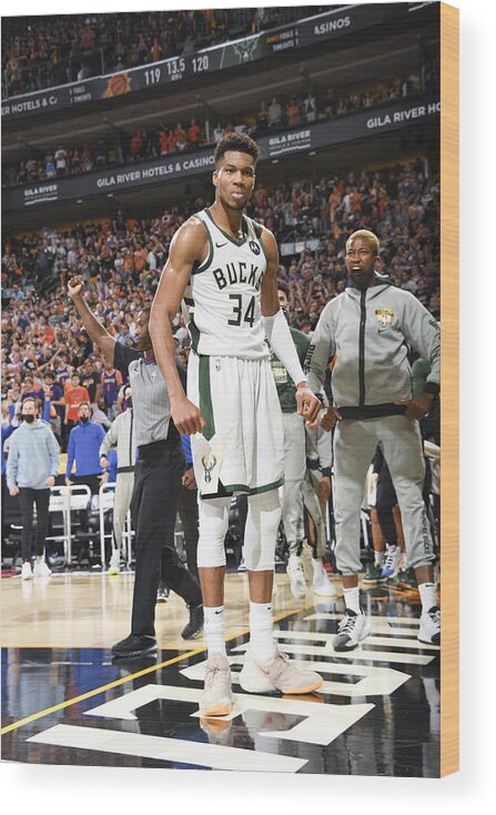 Playoffs Wood Print featuring the photograph Giannis Antetokounmpo by Andrew D. Bernstein