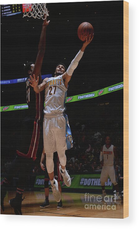 Nba Pro Basketball Wood Print featuring the photograph Jamal Murray by Bart Young