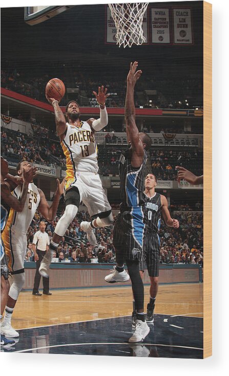 Paul George Wood Print featuring the photograph Paul George #10 by Ron Hoskins