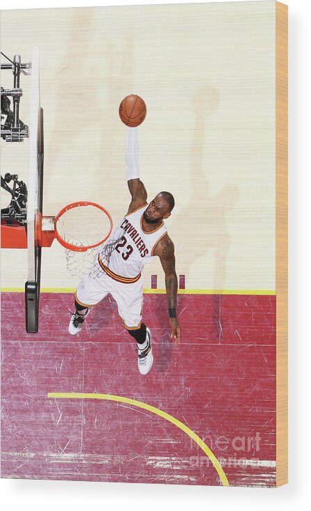 Lebron James Wood Print featuring the photograph Lebron James #109 by Nathaniel S. Butler