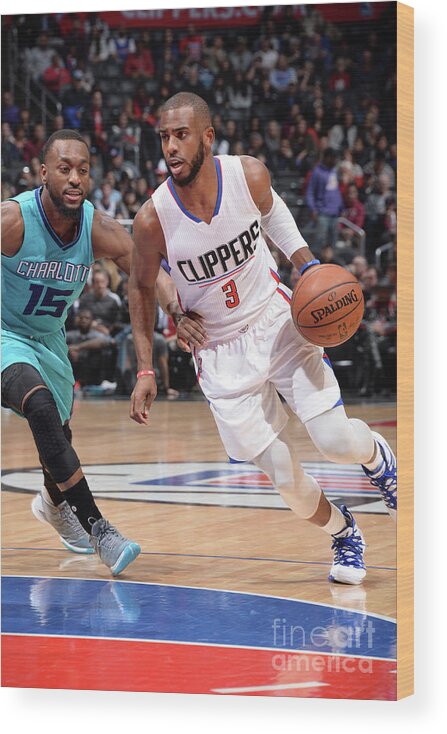 Nba Pro Basketball Wood Print featuring the photograph Chris Paul #11 by Andrew D. Bernstein