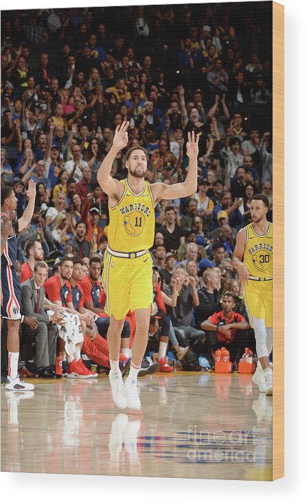 Klay Thompson Wood Print featuring the photograph Klay Thompson by Noah Graham