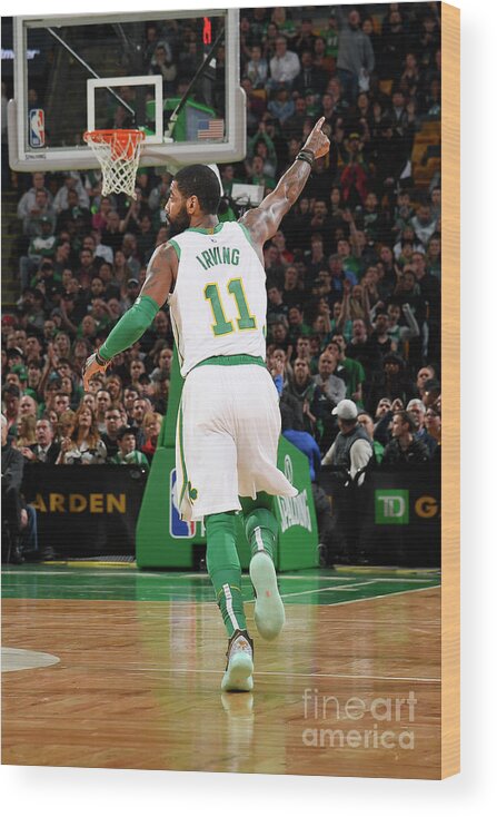 Nba Pro Basketball Wood Print featuring the photograph Kyrie Irving by Brian Babineau