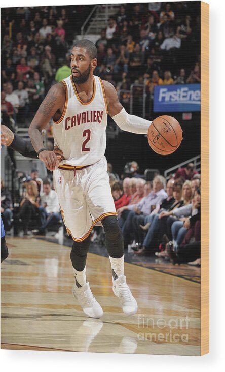 Kyrie Irving Wood Print featuring the photograph Kyrie Irving #11 by David Liam Kyle