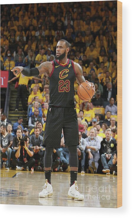 Lebron James Wood Print featuring the photograph Lebron James #117 by Nathaniel S. Butler