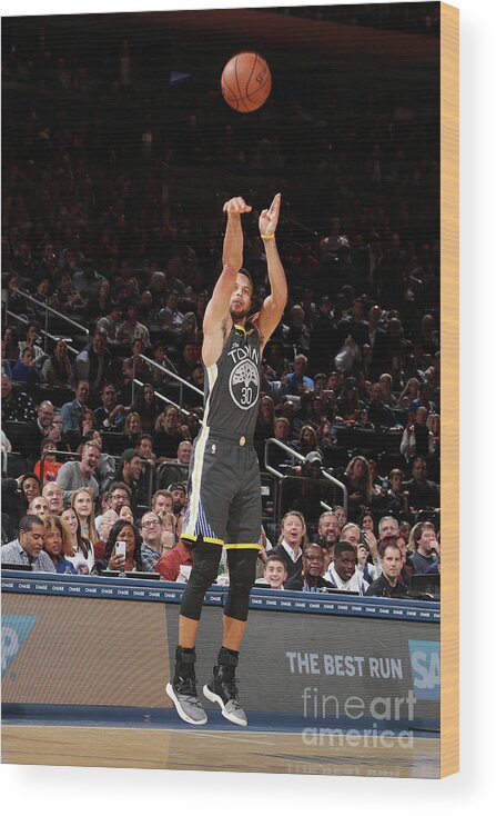 Nba Pro Basketball Wood Print featuring the photograph Stephen Curry by Nathaniel S. Butler