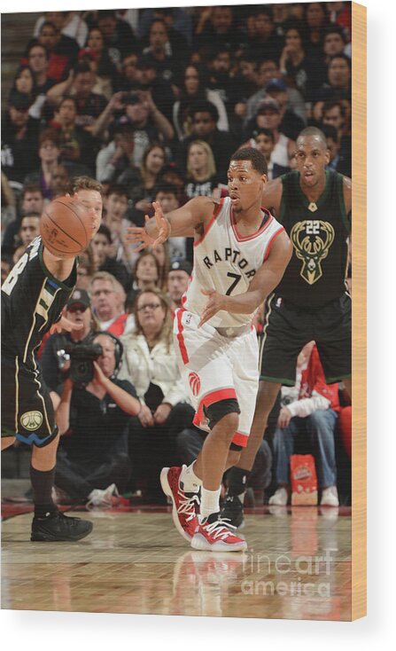 Kyle Lowry Wood Print featuring the photograph Kyle Lowry #13 by Ron Turenne