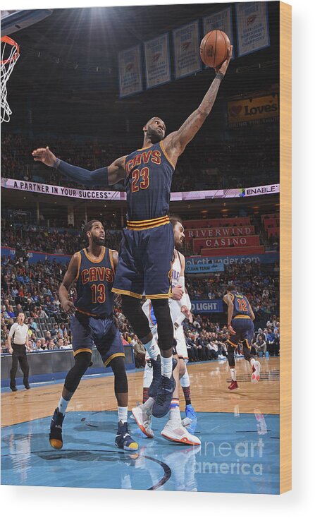 Lebron James Wood Print featuring the photograph Lebron James #13 by Andrew D. Bernstein