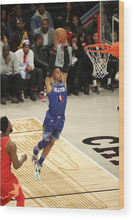Russell Westbrook Wood Print featuring the photograph Russell Westbrook #13 by Joe Murphy
