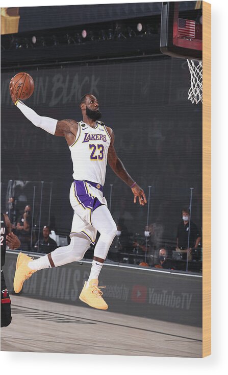 Lebron James Wood Print featuring the photograph Lebron James #134 by Nathaniel S. Butler