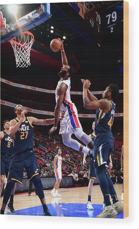 Nba Pro Basketball Wood Print featuring the photograph Andre Drummond by Chris Schwegler