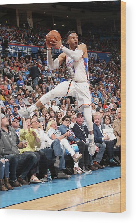 Sports Ball Wood Print featuring the photograph Russell Westbrook by Layne Murdoch