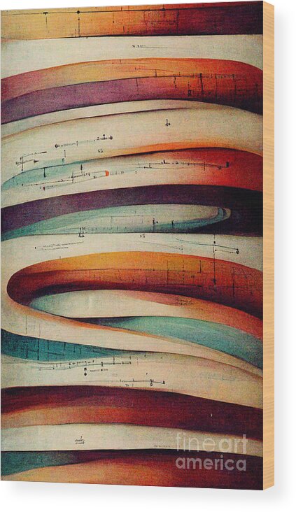 Music Wood Print featuring the digital art Music everywhere #15 by Sabantha