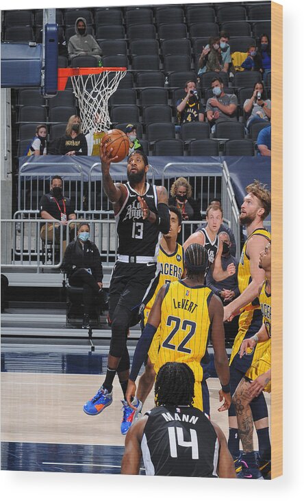 Paul George Wood Print featuring the photograph Paul George #15 by Ron Hoskins
