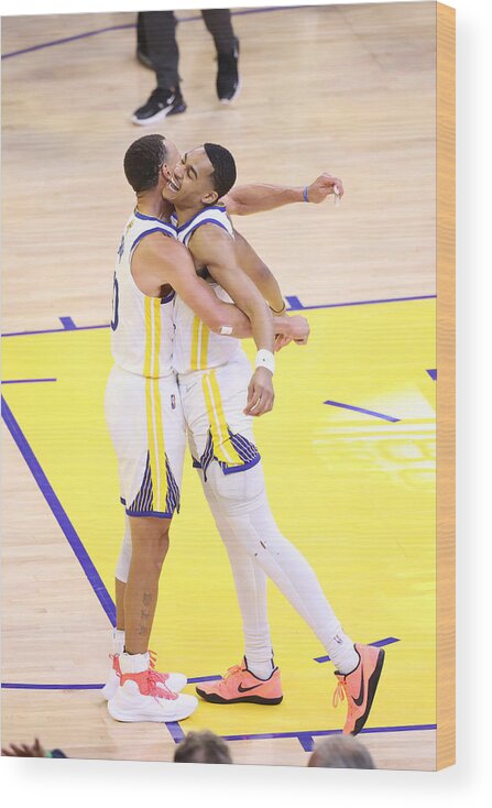 Jordan Poole Wood Print featuring the photograph Stephen Curry #15 by Joe Murphy