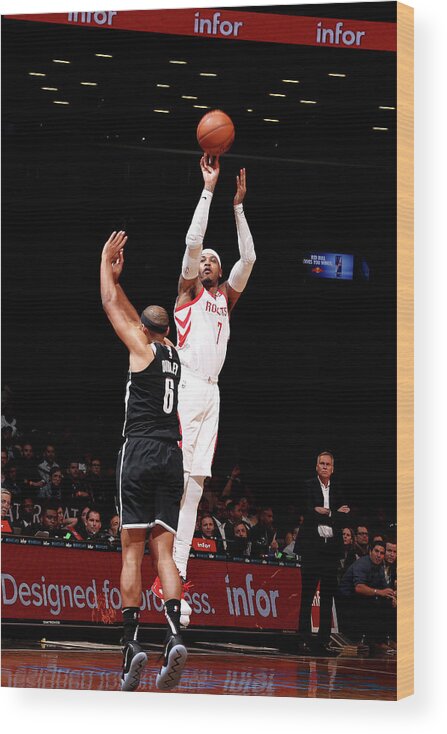 Carmelo Anthony Wood Print featuring the photograph Carmelo Anthony #16 by Nathaniel S. Butler
