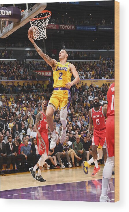 Lonzo Ball Wood Print featuring the photograph Lonzo Ball by Andrew D. Bernstein