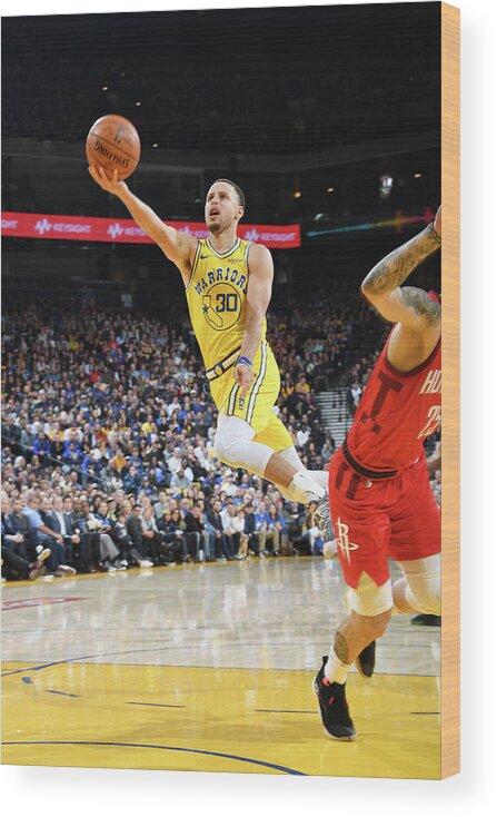 Stephen Curry Wood Print featuring the photograph Stephen Curry by Andrew D. Bernstein