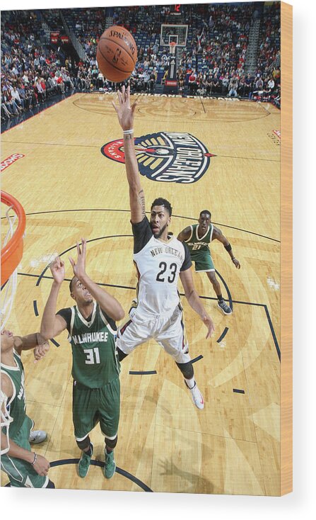 Smoothie King Center Wood Print featuring the photograph Anthony Davis by Layne Murdoch