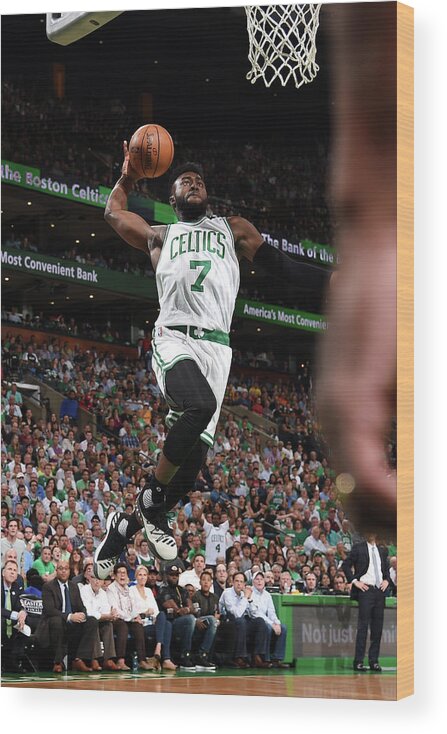 Playoffs Wood Print featuring the photograph Jaylen Brown by Brian Babineau