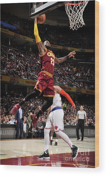 Nba Pro Basketball Wood Print featuring the photograph Lebron James by David Liam Kyle