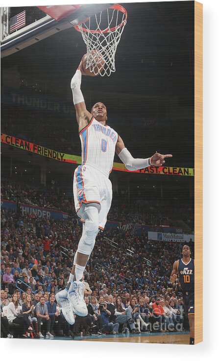 Nba Pro Basketball Wood Print featuring the photograph Russell Westbrook by Layne Murdoch