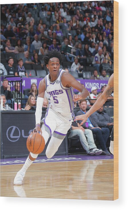 De'aaron Fox Wood Print featuring the photograph De'aaron Fox #19 by Rocky Widner