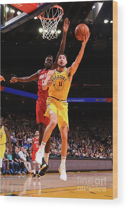 Klay Thompson Wood Print featuring the photograph Klay Thompson #19 by Noah Graham