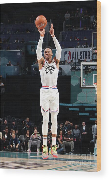 Nba Pro Basketball Wood Print featuring the photograph Russell Westbrook by Nathaniel S. Butler