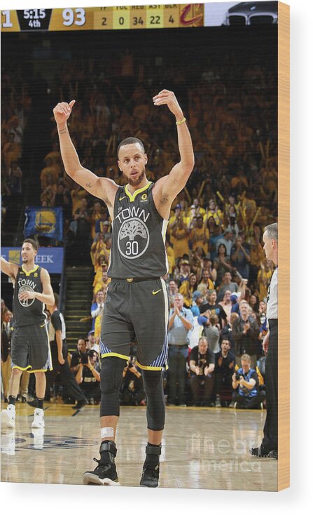 Playoffs Wood Print featuring the photograph Stephen Curry by Nathaniel S. Butler