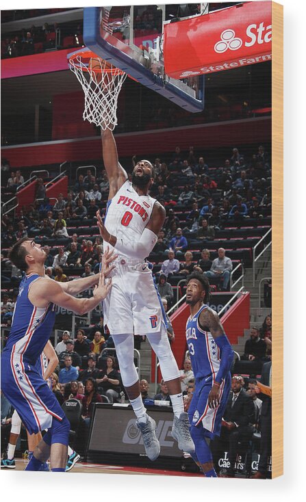 Andre Drummond Wood Print featuring the photograph Andre Drummond by Brian Sevald