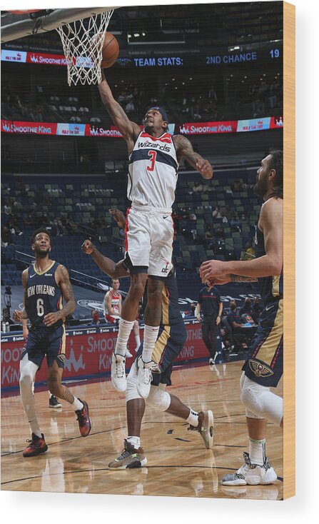 Smoothie King Center Wood Print featuring the photograph Bradley Beal by Layne Murdoch Jr.