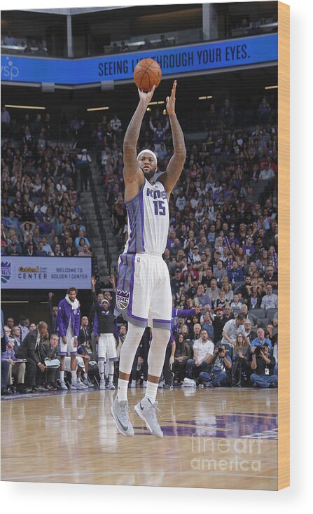 Demarcus Cousins Wood Print featuring the photograph Demarcus Cousins #2 by Rocky Widner